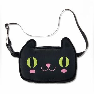 NWT - Black Cat Zippered Waist / Crossbody Bag